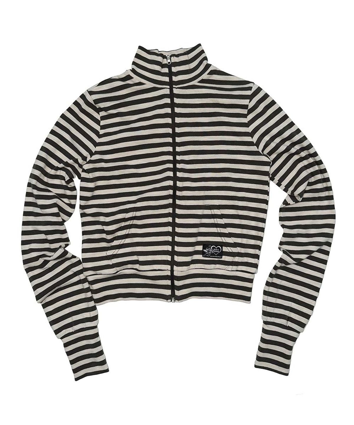 스컬프터(SCULPTOR) Classic Striped Jersey Zip-Up Charcoal