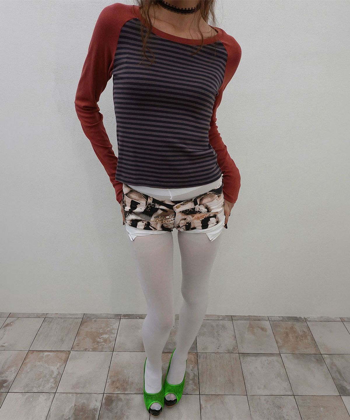 스컬프터(SCULPTOR) Striped Raglan Tee Dusty Red