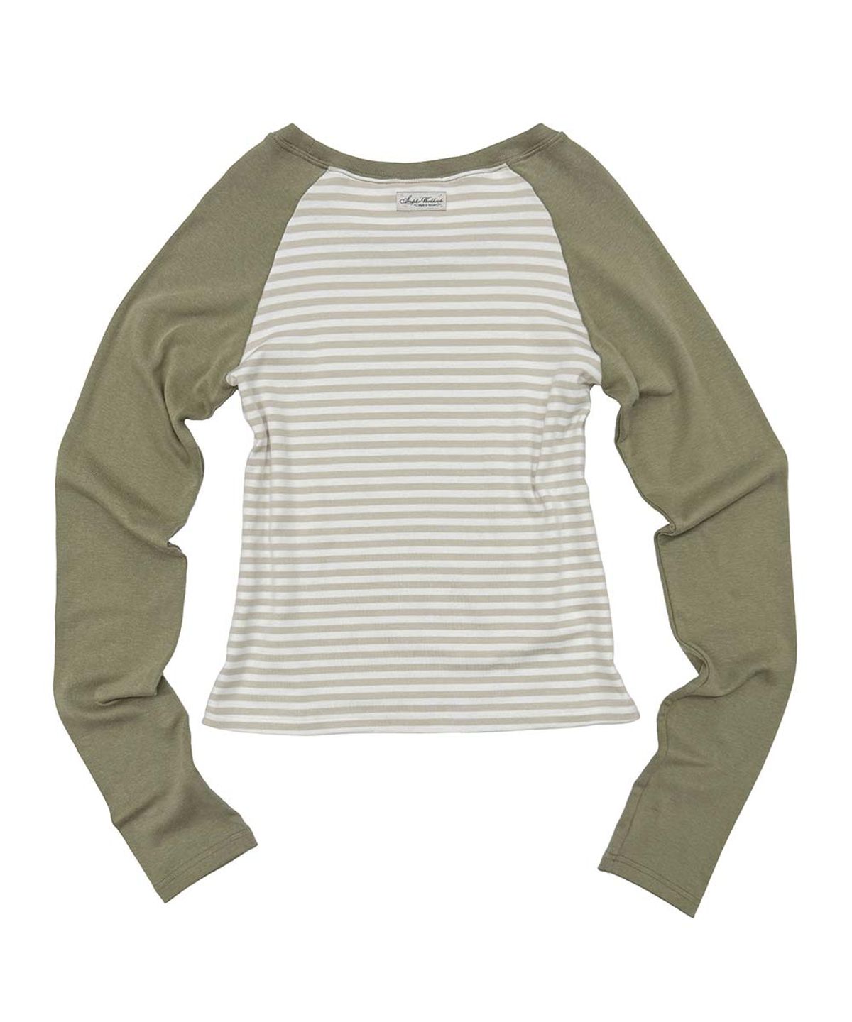 스컬프터(SCULPTOR) Striped Raglan Tee Khaki