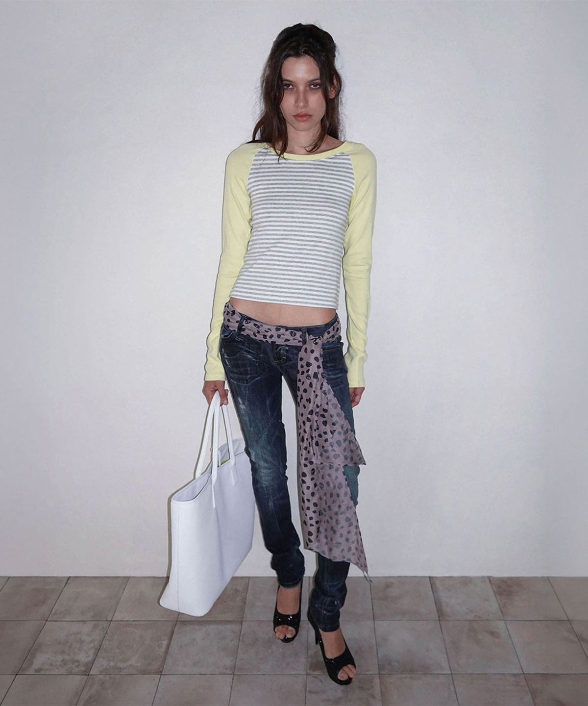 스컬프터(SCULPTOR) Striped Raglan Tee Lemon