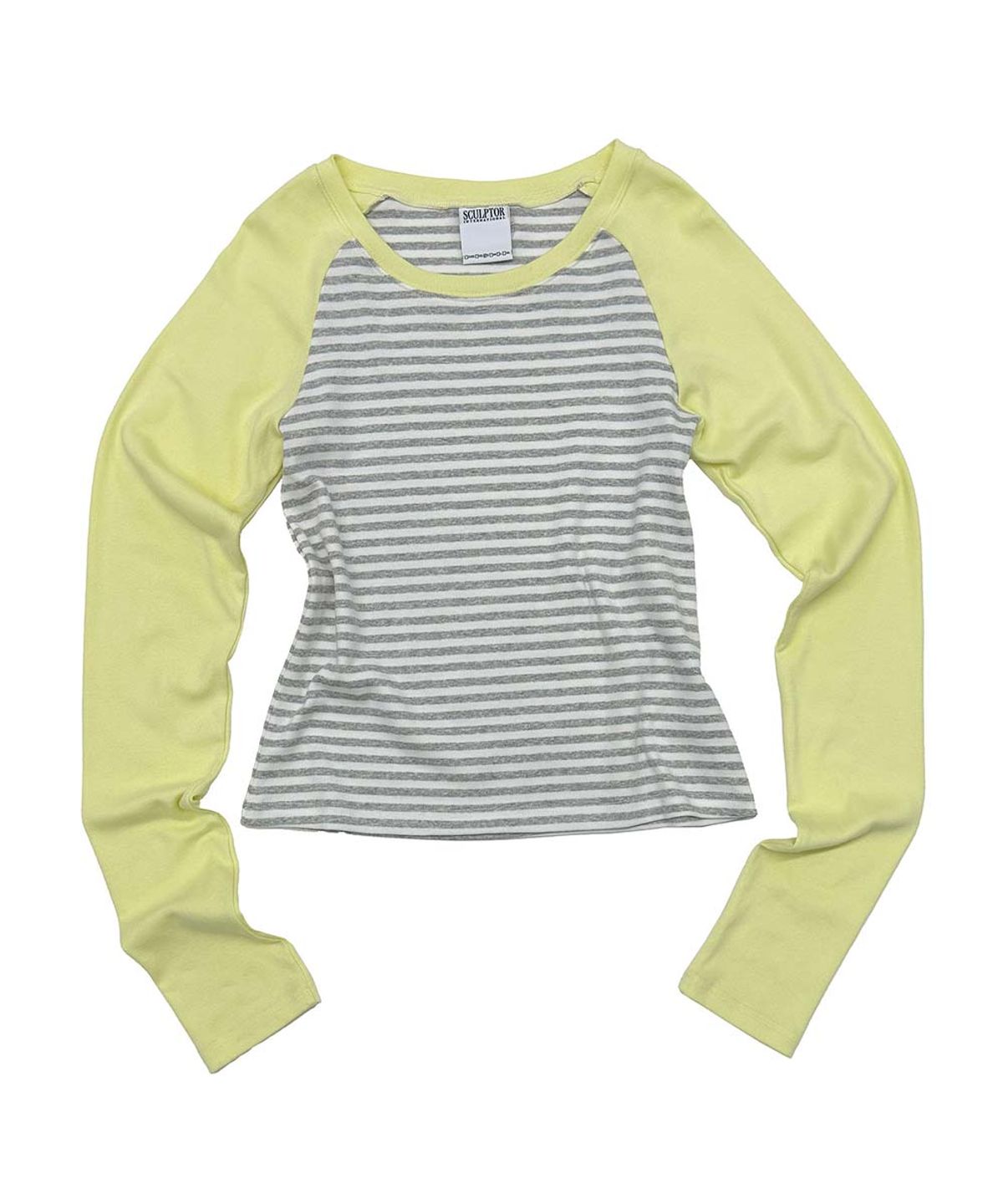 스컬프터(SCULPTOR) Striped Raglan Tee Lemon