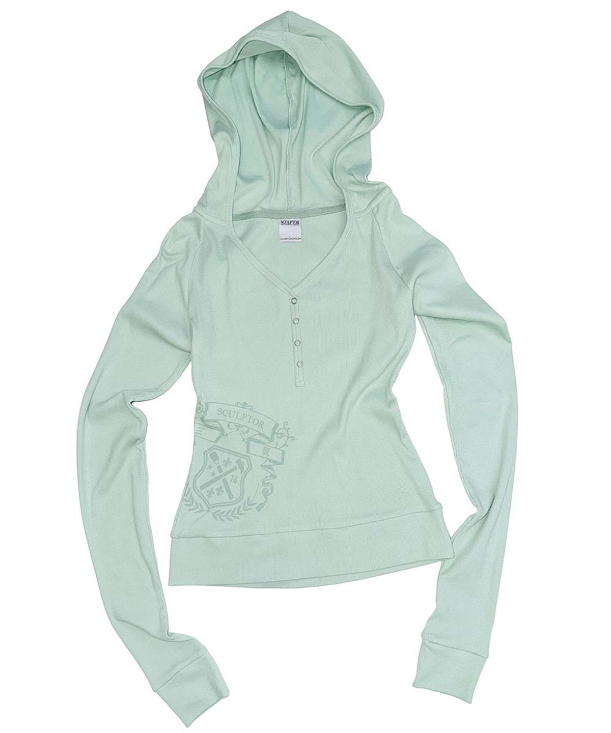 스컬프터(SCULPTOR) Crest Henley Hoodie Mint