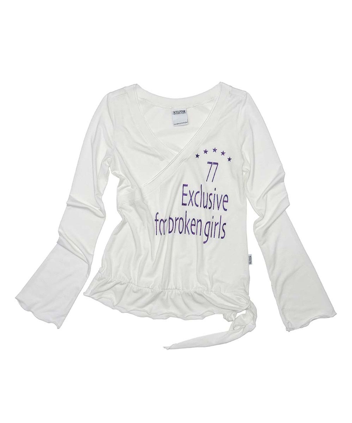 스컬프터(SCULPTOR) Glitter Wrap Top White