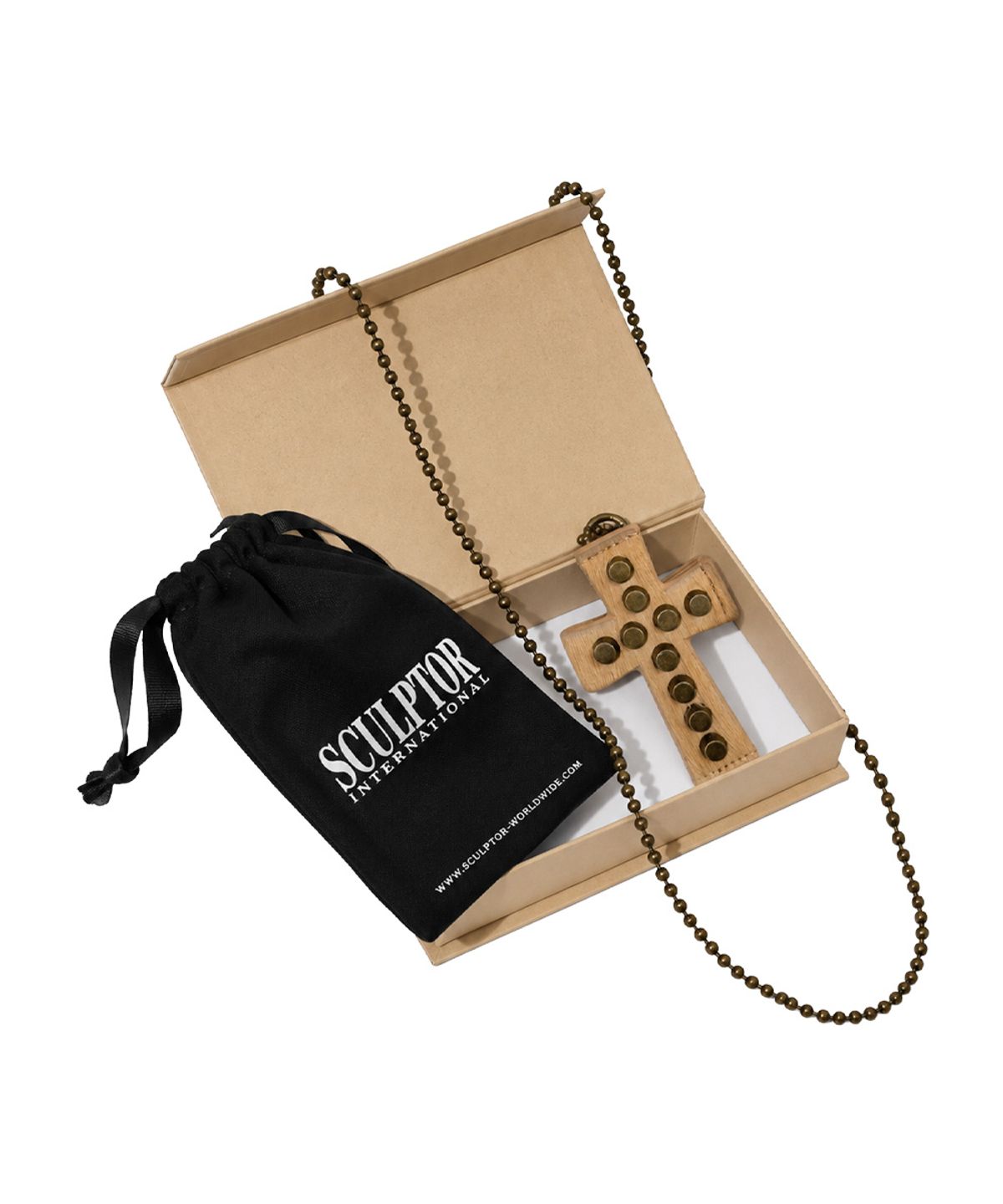 스컬프터(SCULPTOR) Cross Strap Wallet Pony Beige