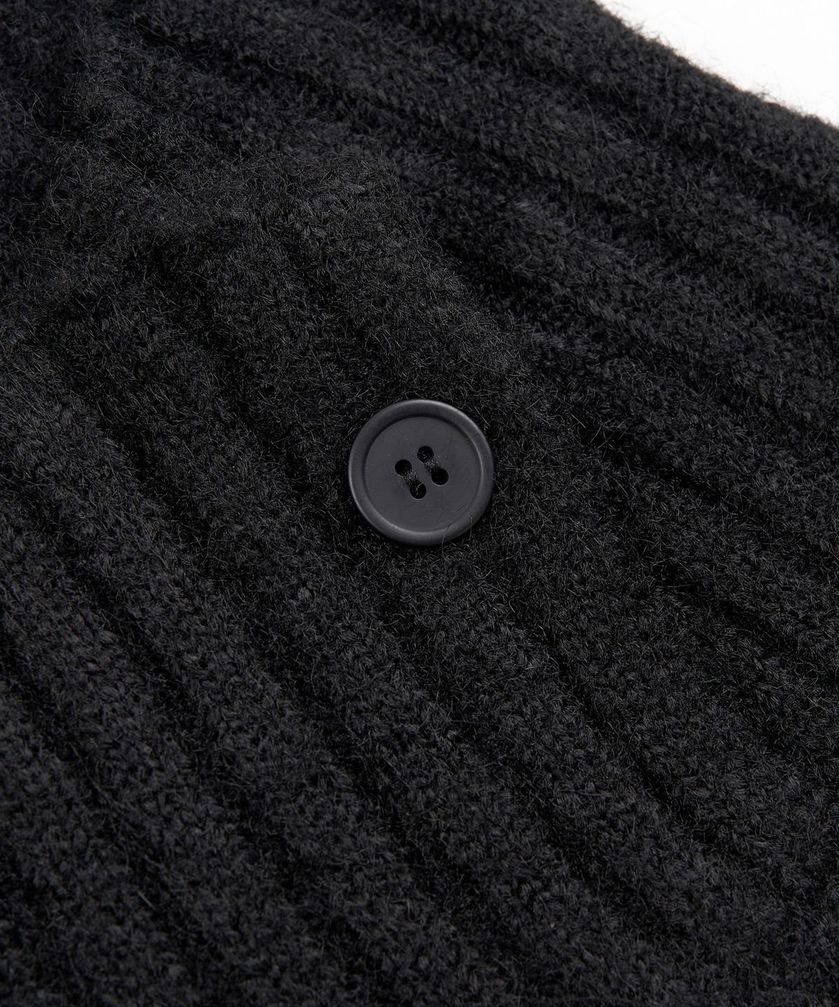 페플리(PEPLEE) Double Button High Neck Cardigan (Black)