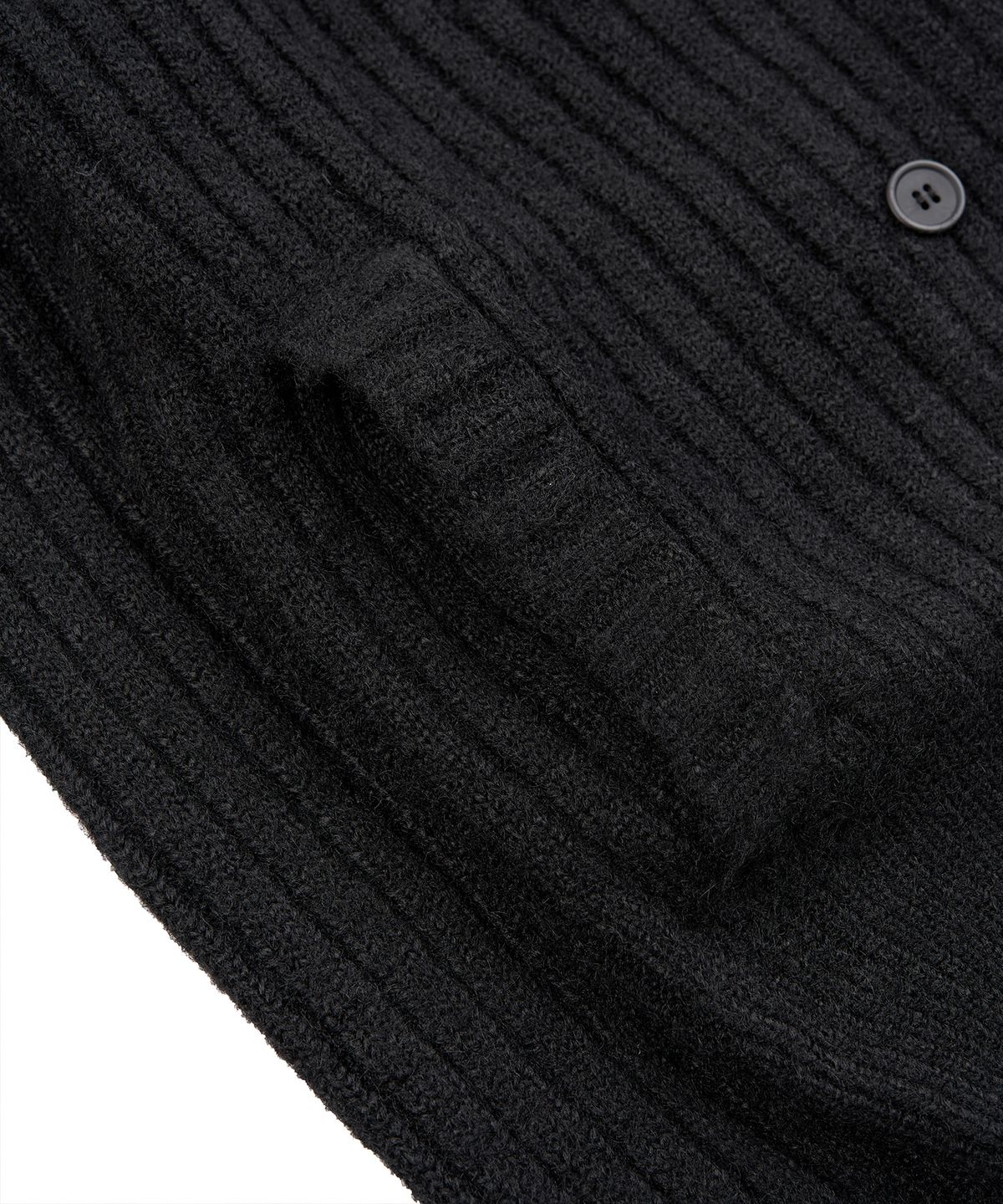 페플리(PEPLEE) Double Button High Neck Cardigan (Black)