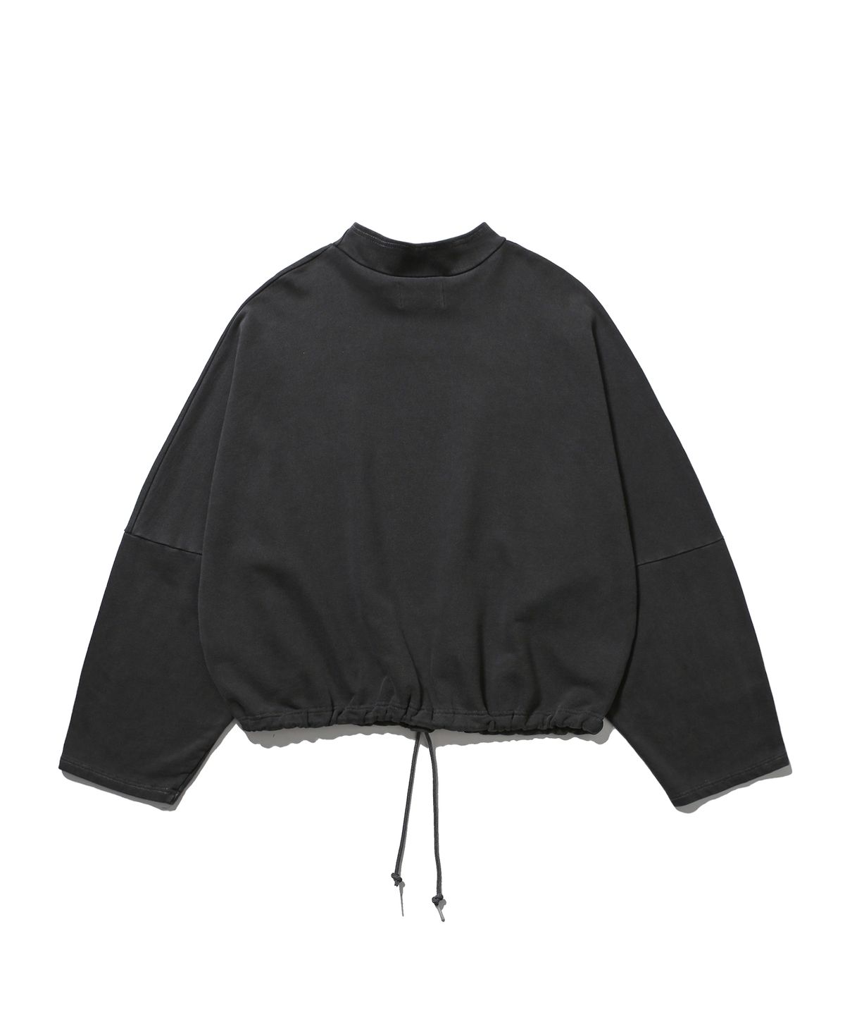앵글런(ANGLAN) Pigment High-Neck Sweat Shirt - Washed Grey