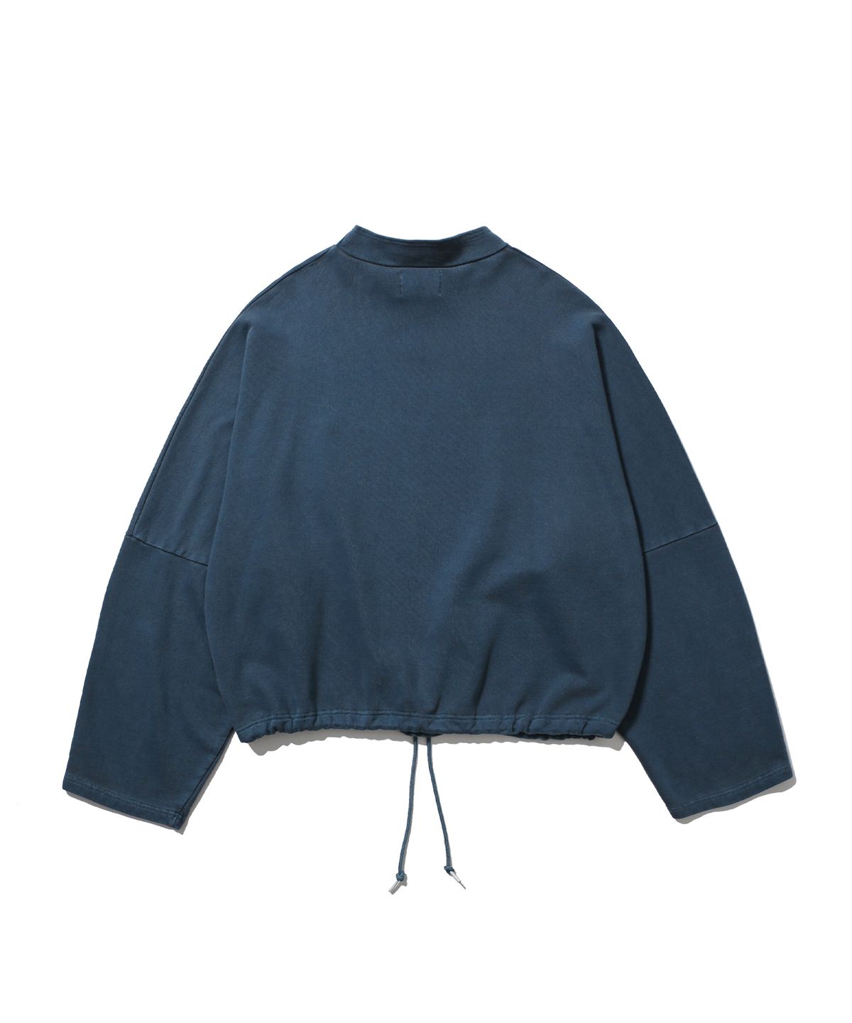 앵글런(ANGLAN) Pigment High-Neck Sweat Shirt - Washed Navy