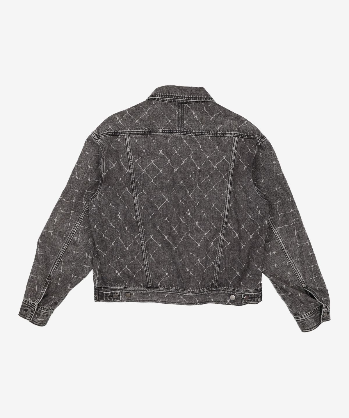 애드오프(ADDOFF) CANBERRA MESH PRINTED DENIM JACKET BLACK M
