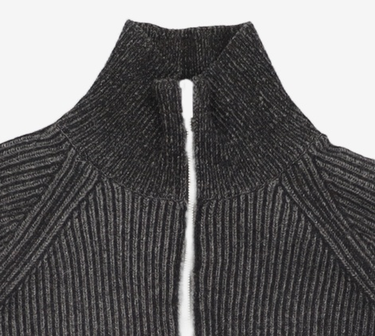 더니트컴퍼니(THEKNITCOMPANY) 22FW 이중우수 하프집업 울 니트 [블랙] XL