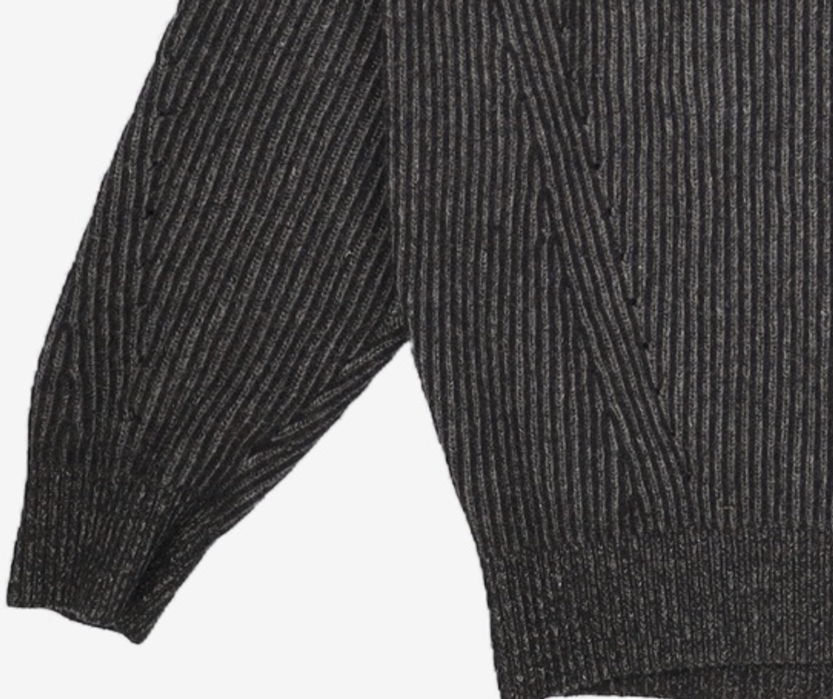 더니트컴퍼니(THEKNITCOMPANY) 22FW 이중우수 하프집업 울 니트 [블랙] XL