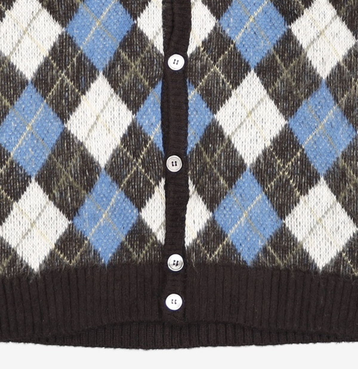디스이즈네버댓(THISISNEVERTHAT) (FW21) Argyle Cardigan Black M