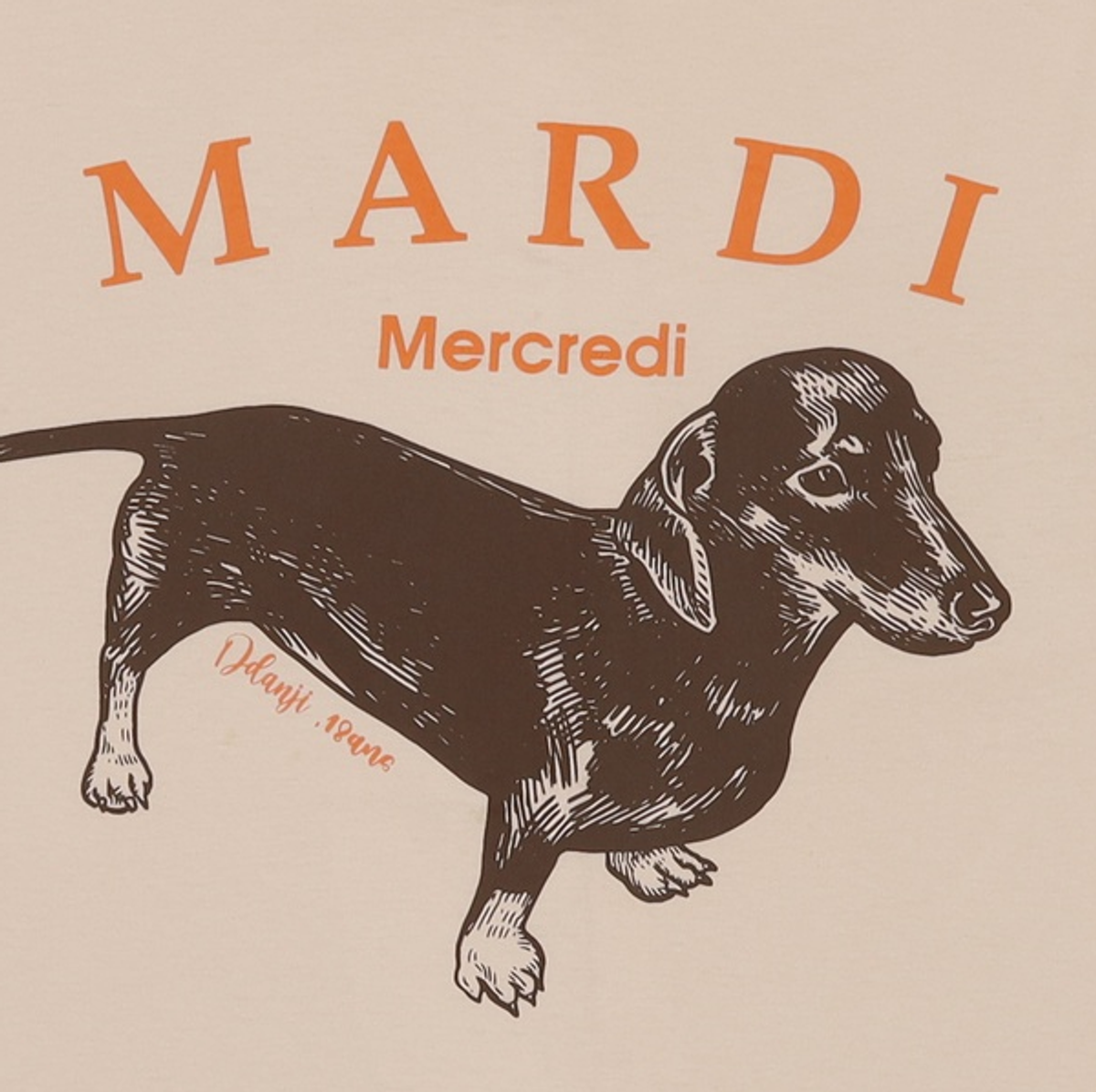 마르디 메크르디(MARDI MERCREDI) 반소매 티셔츠 FREE