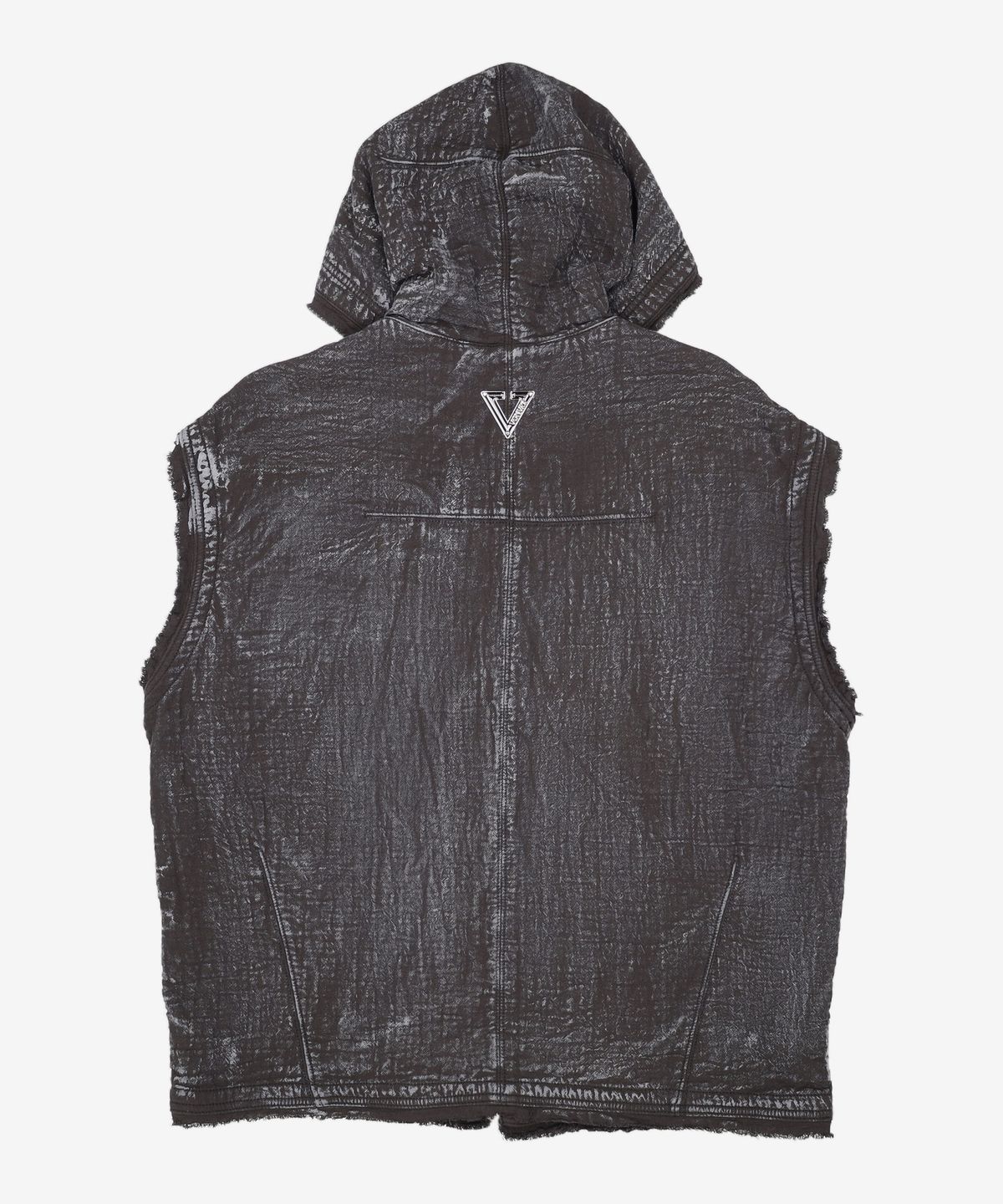 본바트(VONVAT) Dirty Linen Hood Vest (Black) 3