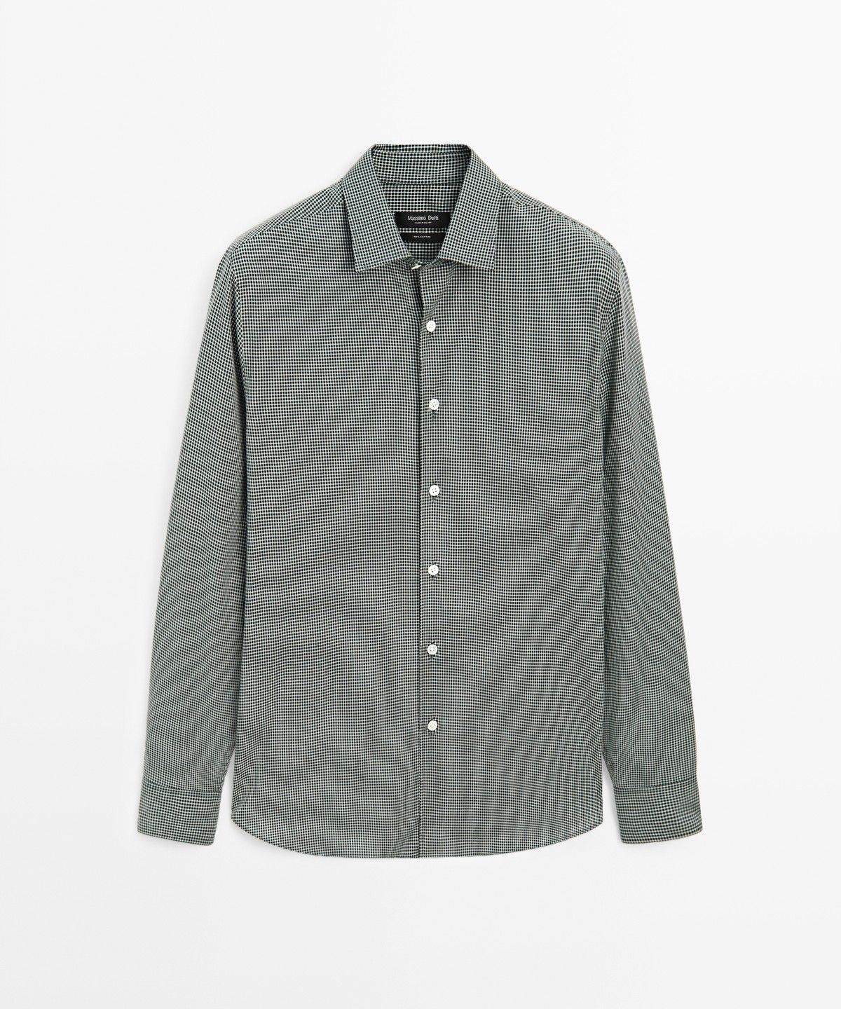 마시모두띠(MASSIMO DUTTI) 레귤러 핏 100% 코튼 체크 셔츠