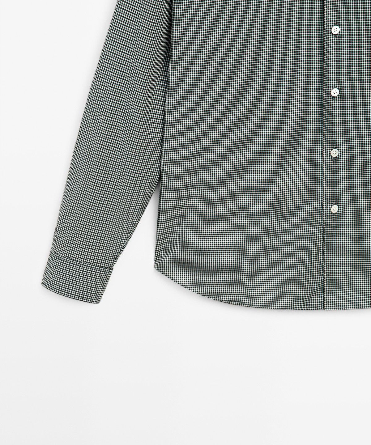 마시모두띠(MASSIMO DUTTI) 레귤러 핏 100% 코튼 체크 셔츠