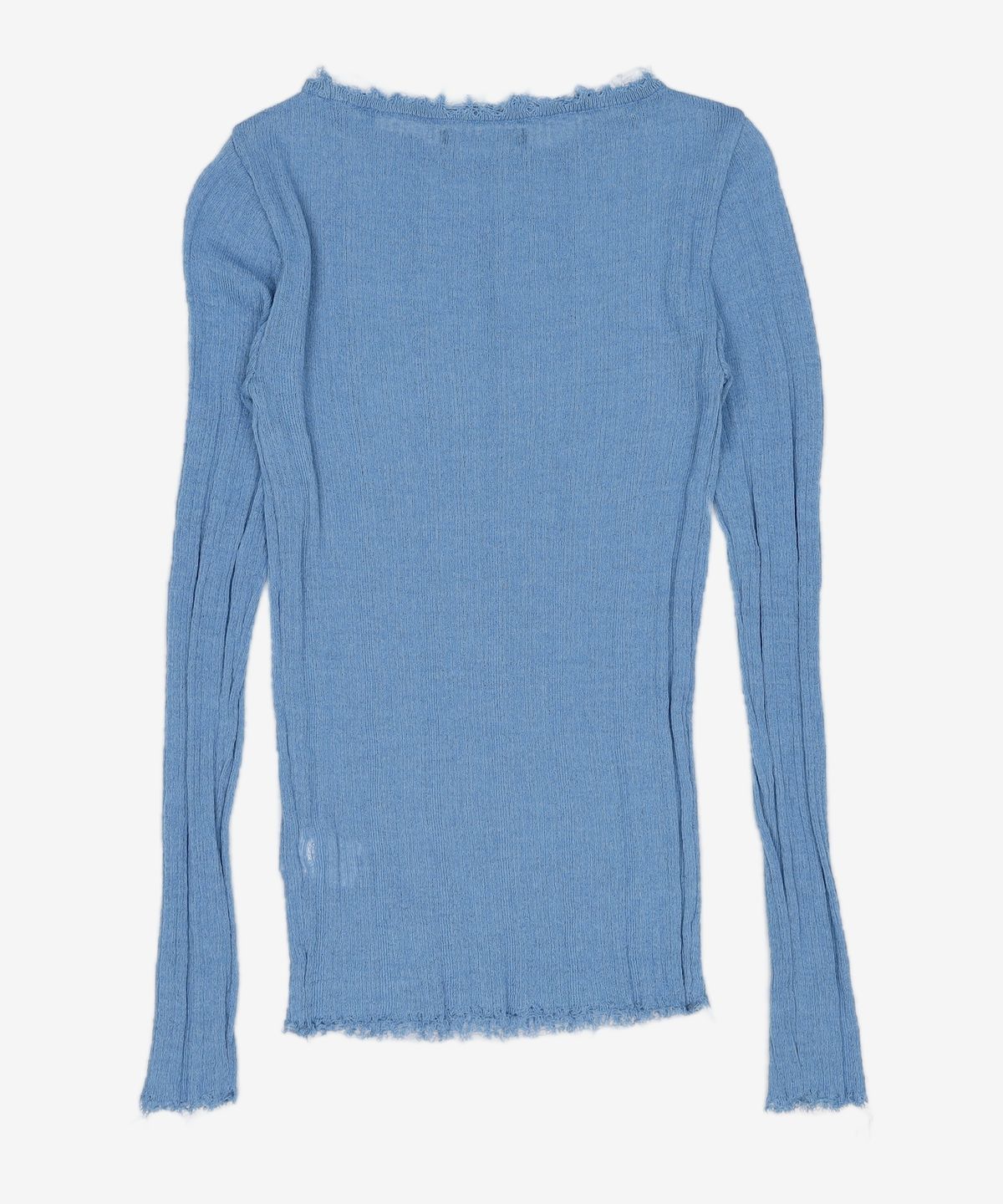 다이애그널(DIAGONAL) RIBBED SEE THROUGH KNIT (blue) XS