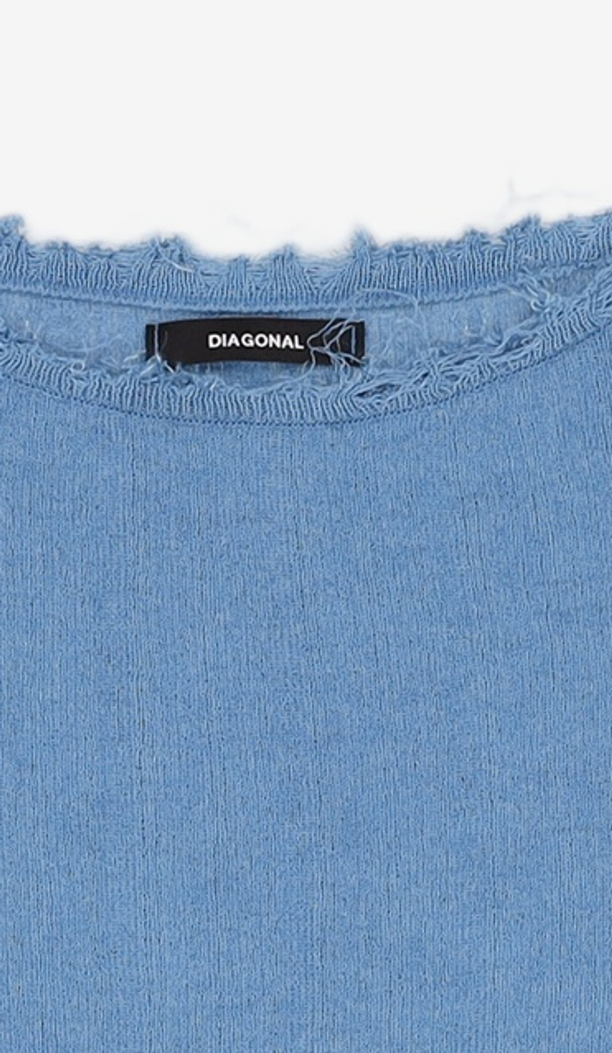 다이애그널(DIAGONAL) RIBBED SEE THROUGH KNIT (blue) XS