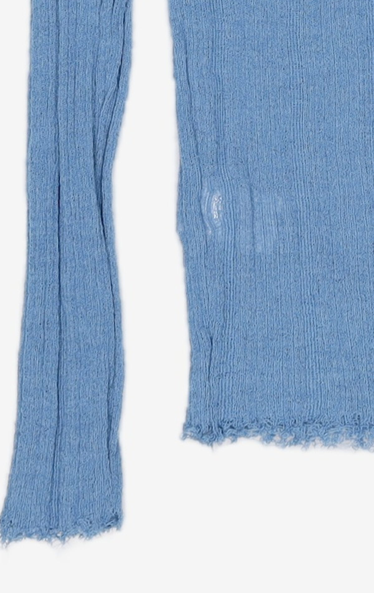 다이애그널(DIAGONAL) RIBBED SEE THROUGH KNIT (blue) XS