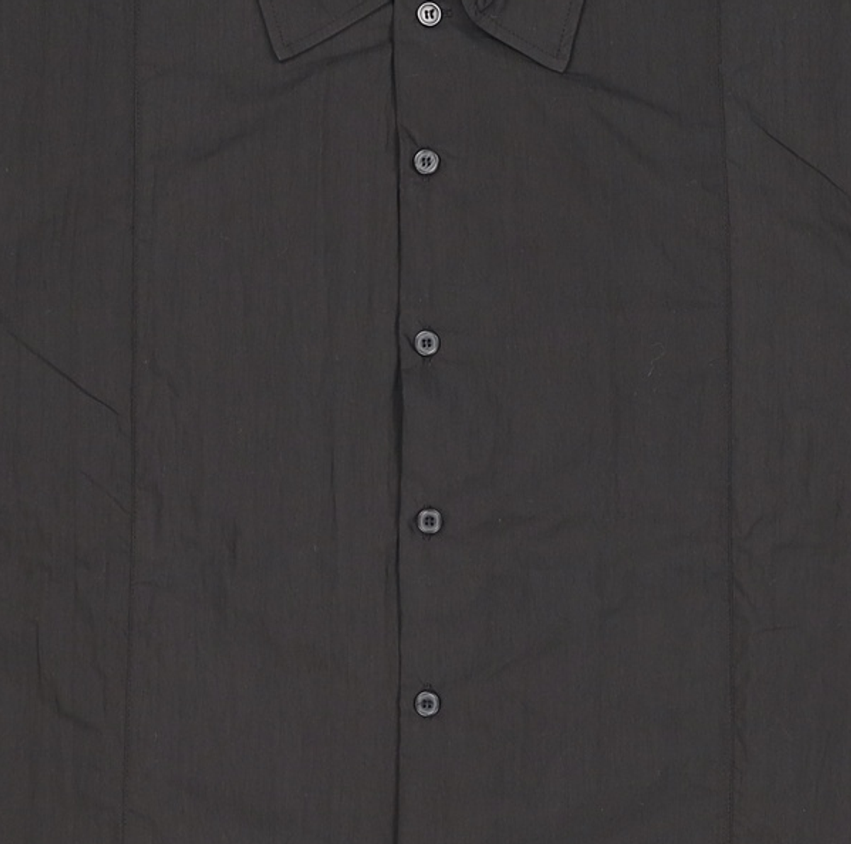 넌블랭크(NONBLANK) 네츄럴 링클 하프 슬리브 셔츠_BLACK S
