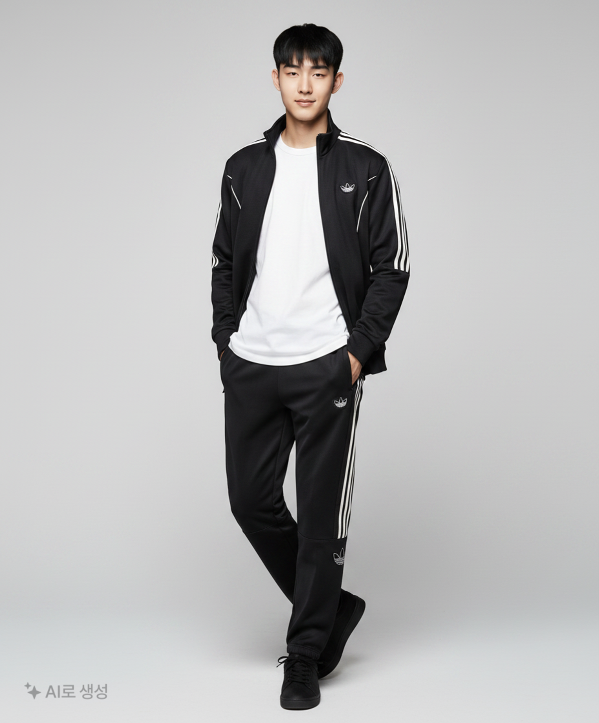 아디다스(ADIDAS) 아웃라인 플리스팬츠 - 블랙 / ED4690 XXXL