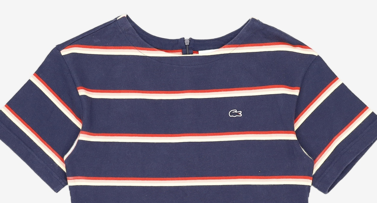라코스테(LACOSTE) 여성 멀티 스트라이프 반팔 원피스 LCST EF210E-19B166 34