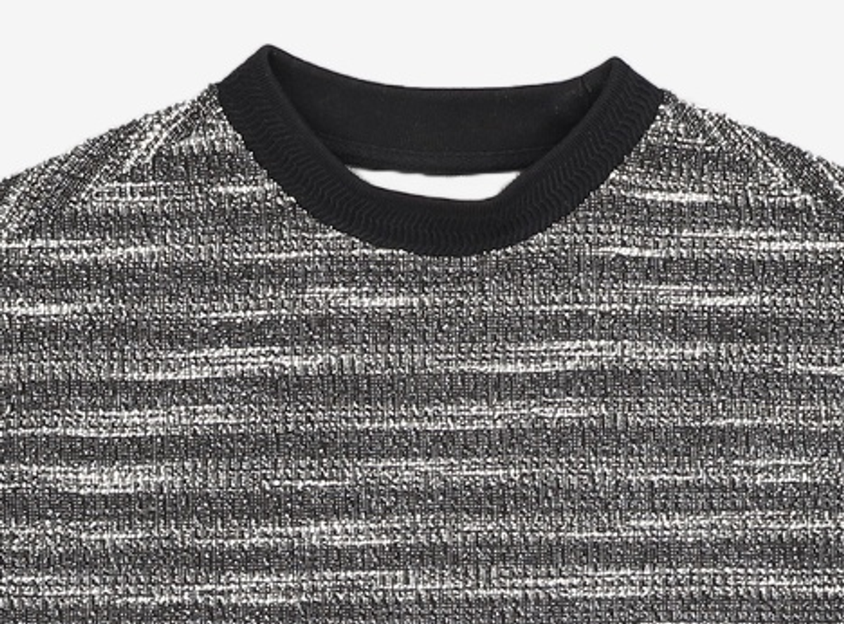 메종미네드(MAISON MINED) MIXED BOUCLE KNIT LONG SLEEVE BLACK S