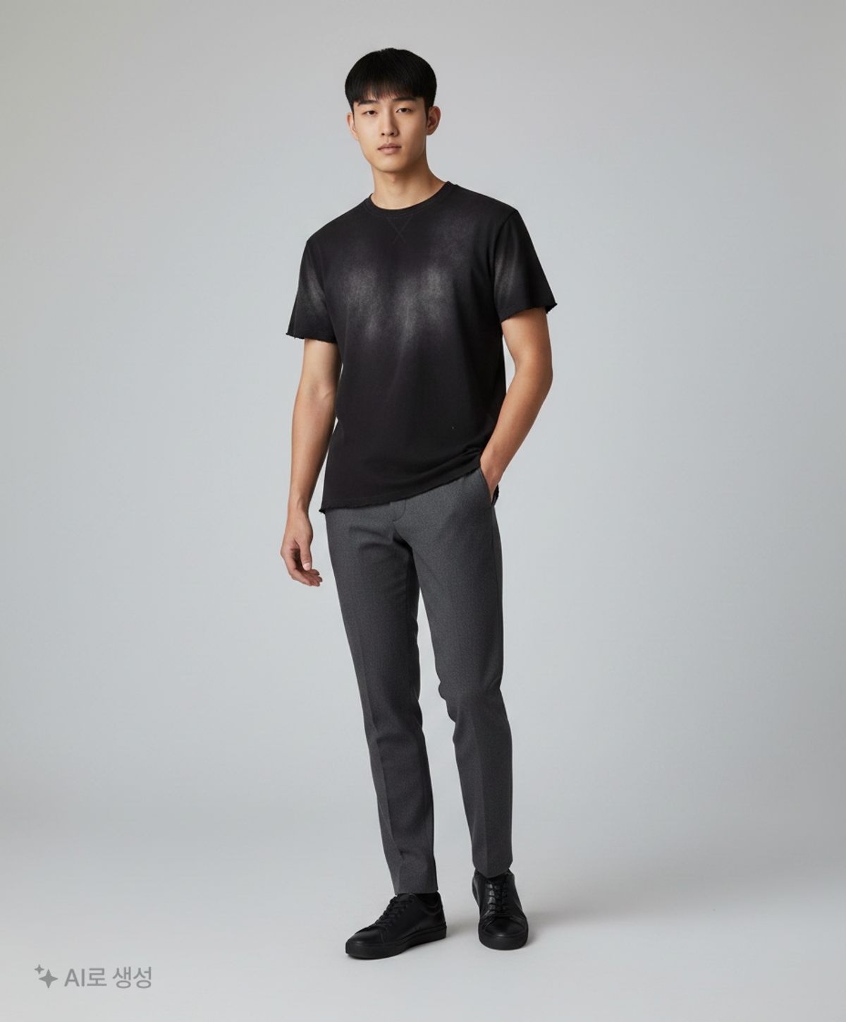 이티씨이(ETCE) WASHED BONE SNAKE TEE (BLACK) M