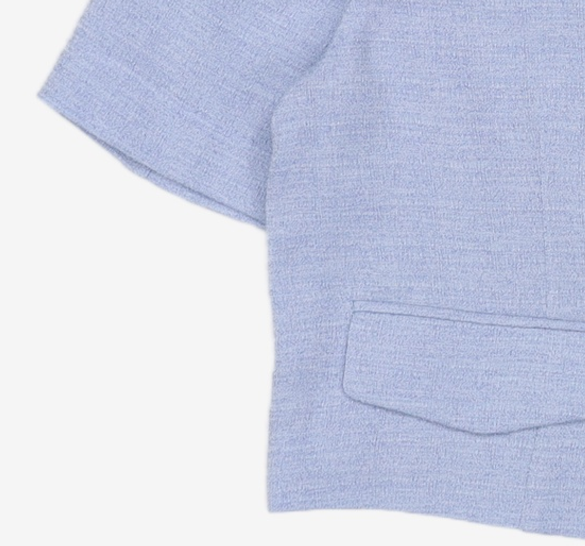 미쏘(MIXXO) 윙카라 반팔 트위드 자켓_MIWJKD512G L