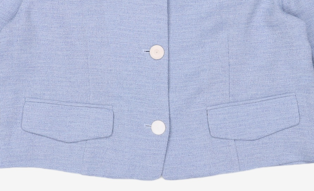 미쏘(MIXXO) 윙카라 반팔 트위드 자켓_MIWJKD512G L