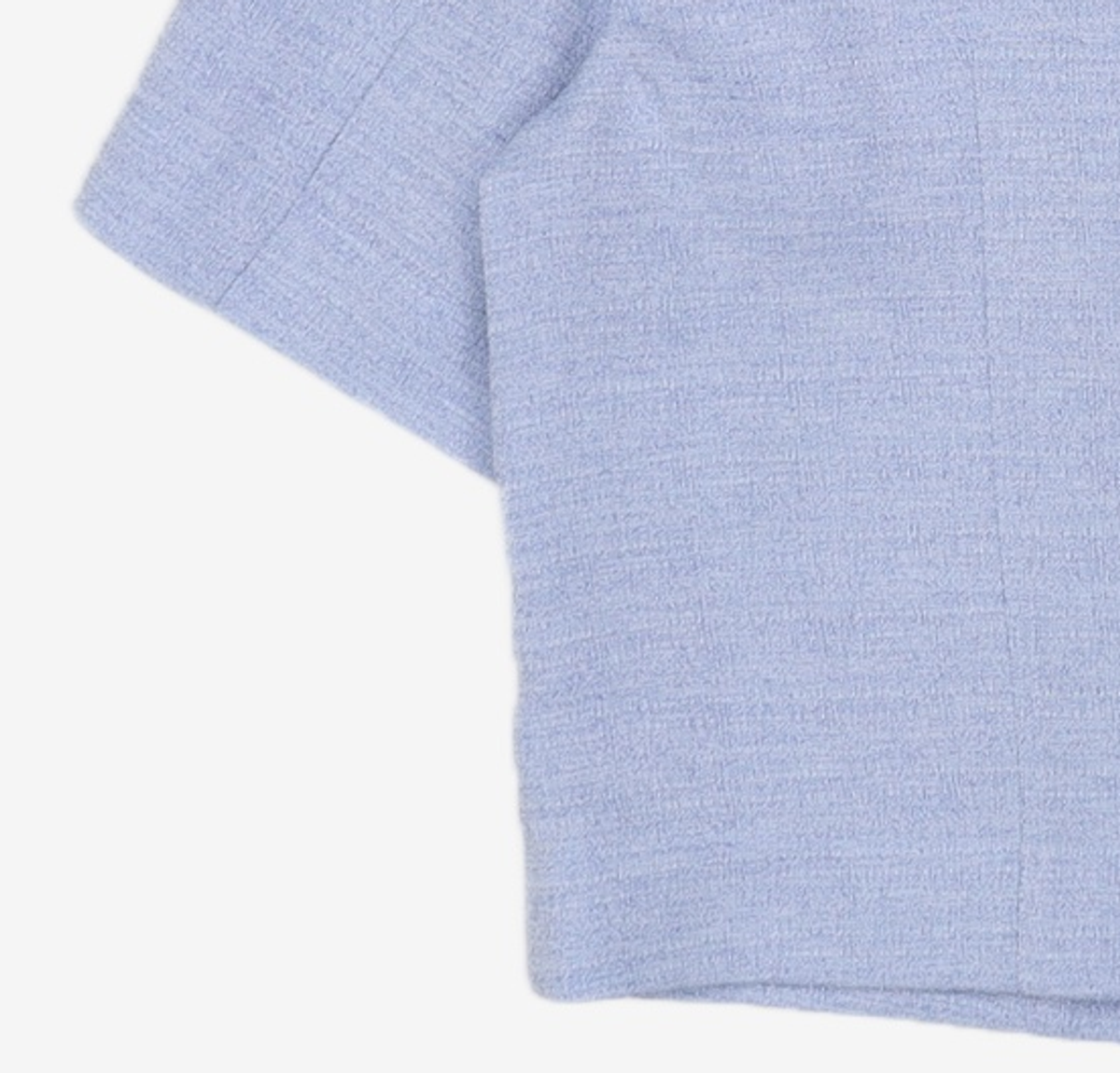 미쏘(MIXXO) 윙카라 반팔 트위드 자켓_MIWJKD512G L