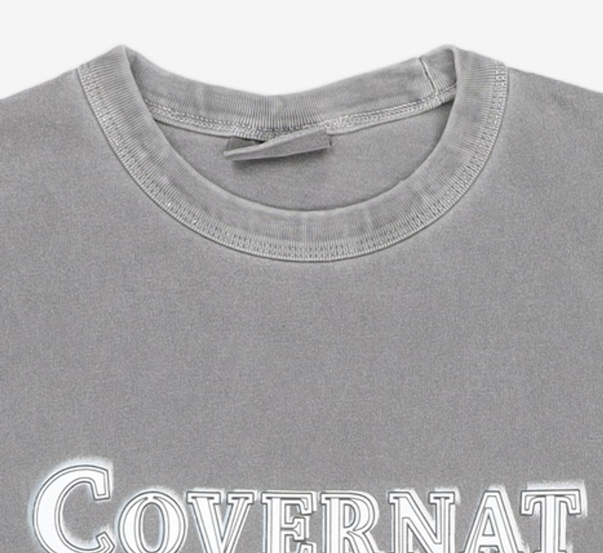 커버낫(COVERNAT) 네온 로고 다잉 티셔츠 Charcoal XS