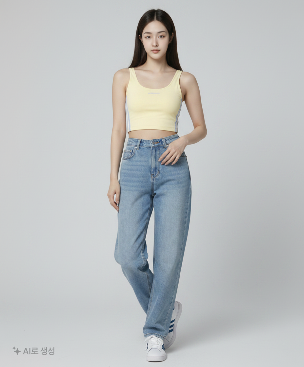 아디다스(ADIDAS) Island Club 크롭 탱크 - 옐로우 / IT8157 S