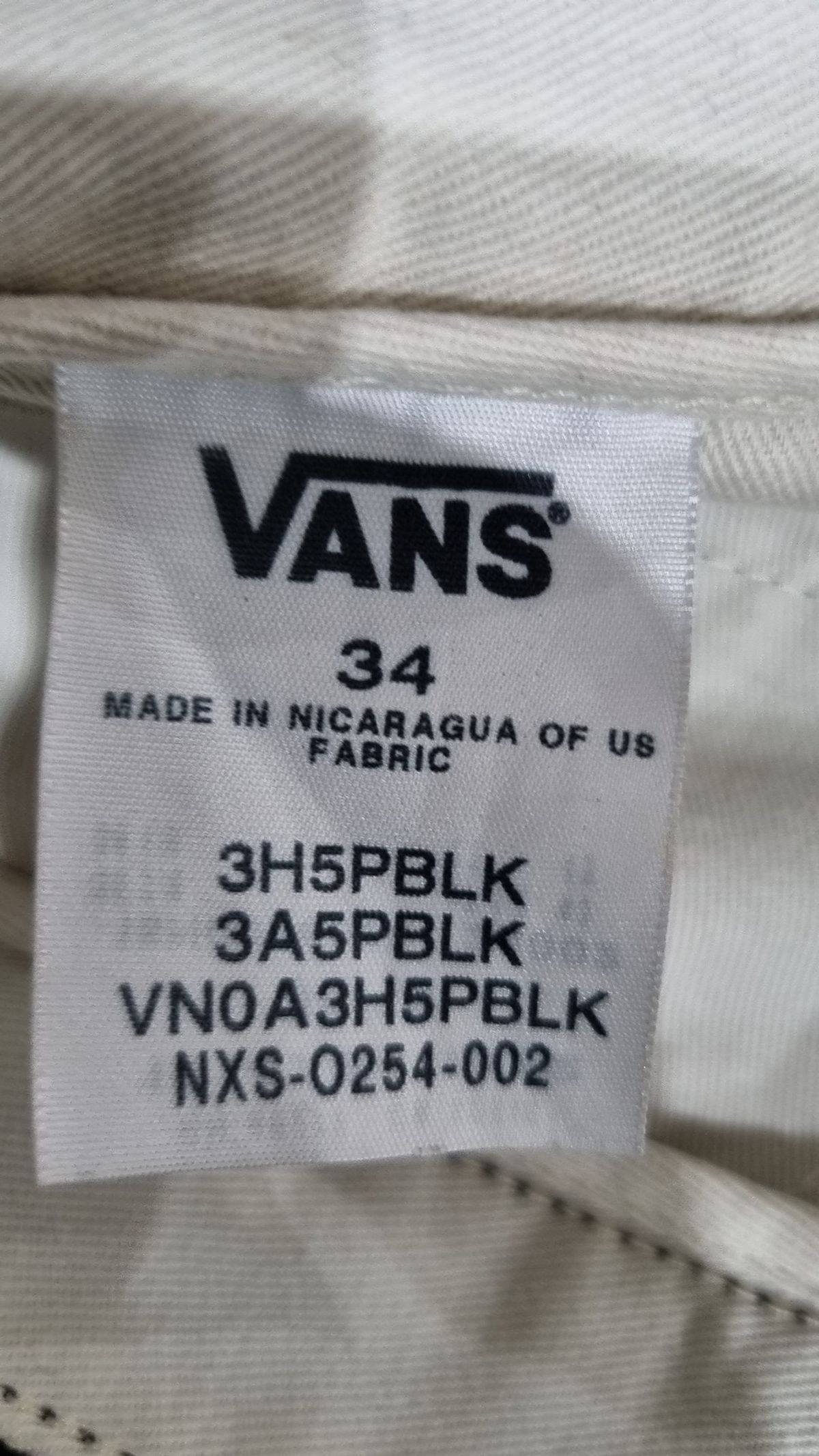 반스(VANS) 어센틱 치노 크롭 팬츠 - 블랙/ VN0A3H5PBLK1 XL