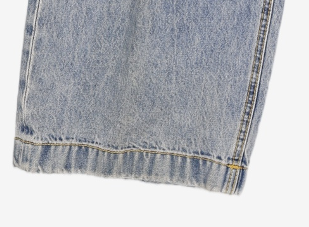 메종미네드(MAISON MINED) BELTED ONE TUCK WIDE DENIM L/BLUE 48