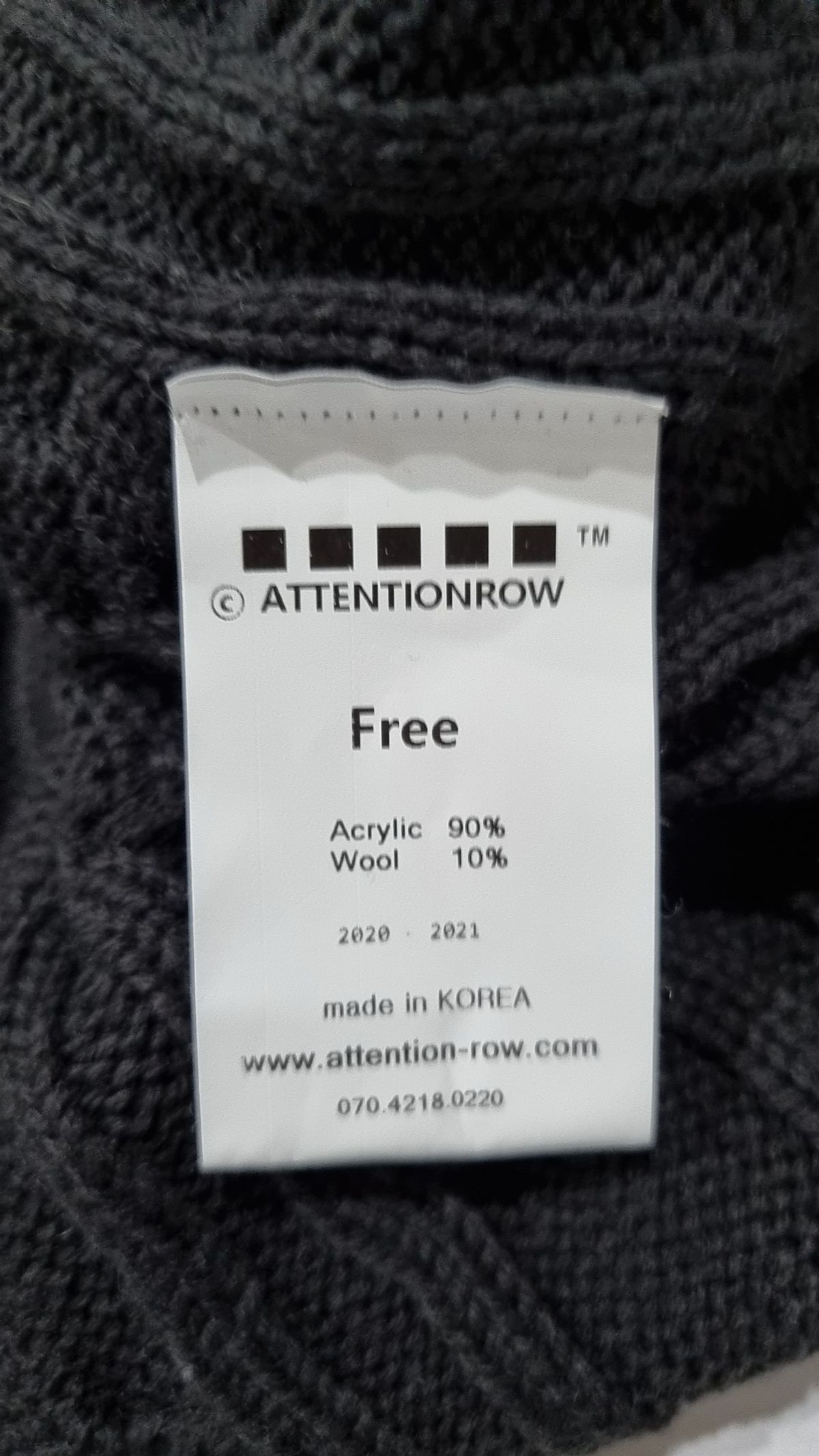어텐션로우(ATTENTIONROW) 니트/스웨터 FREE