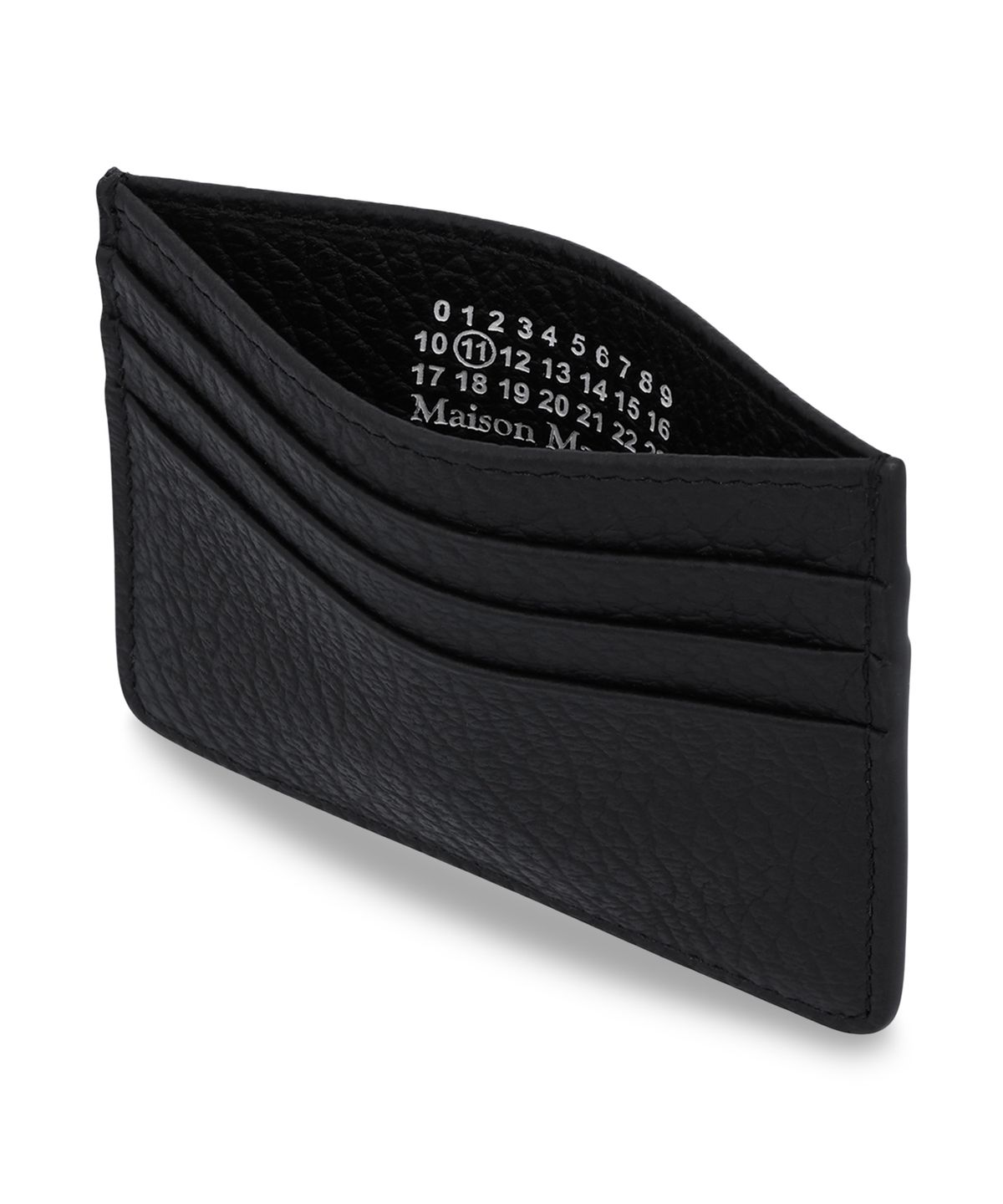 메종 마르지엘라(MAISON MARGIELA) 4 스티치 슬림 6슬롯 카드 홀더 - 블랙 / SA1VX0006P4455T8013