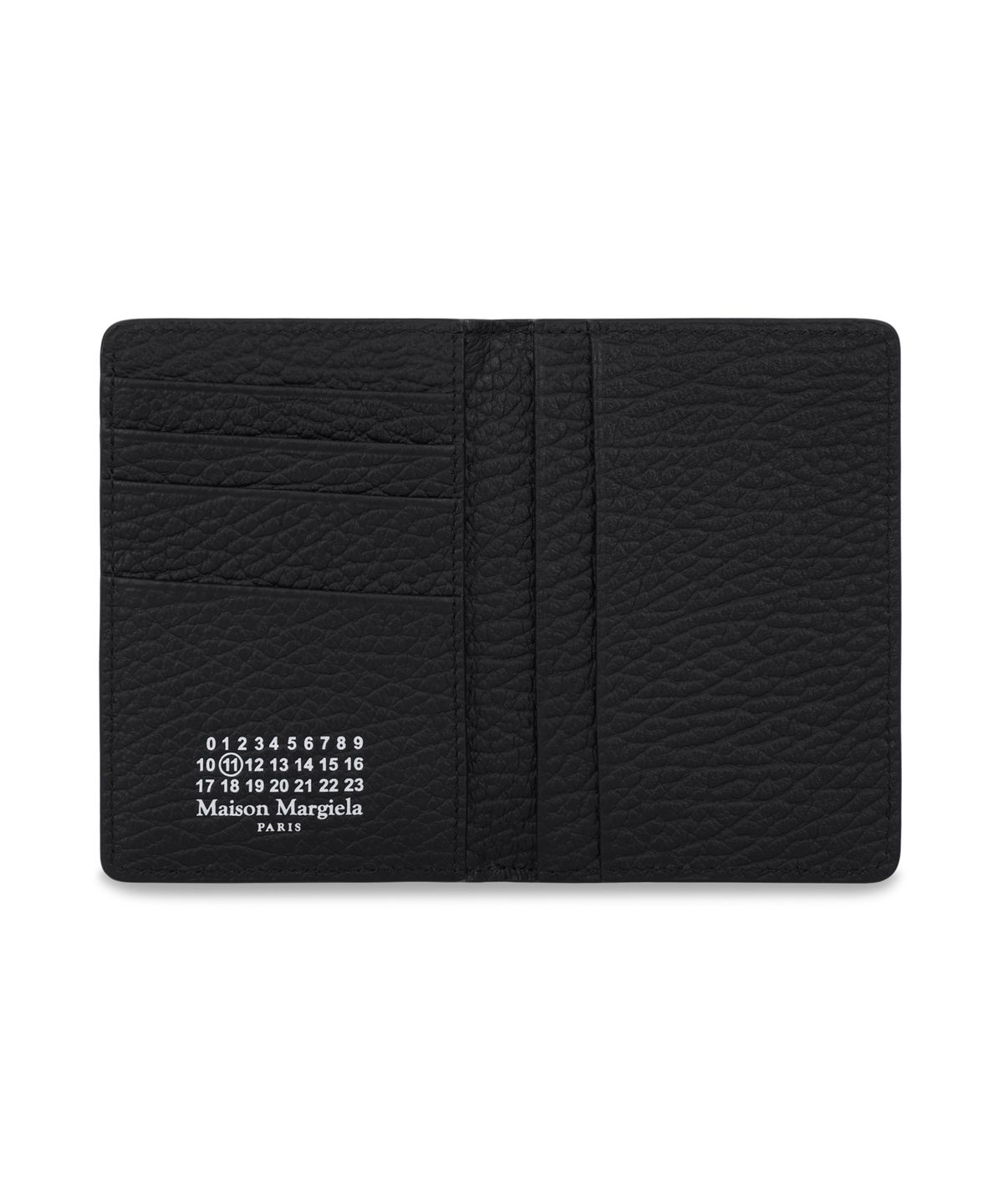 메종 마르지엘라(MAISON MARGIELA) 4 스티치 슬림 2 카드 홀더 - 블랙 / SA1VX0011P4455T8013