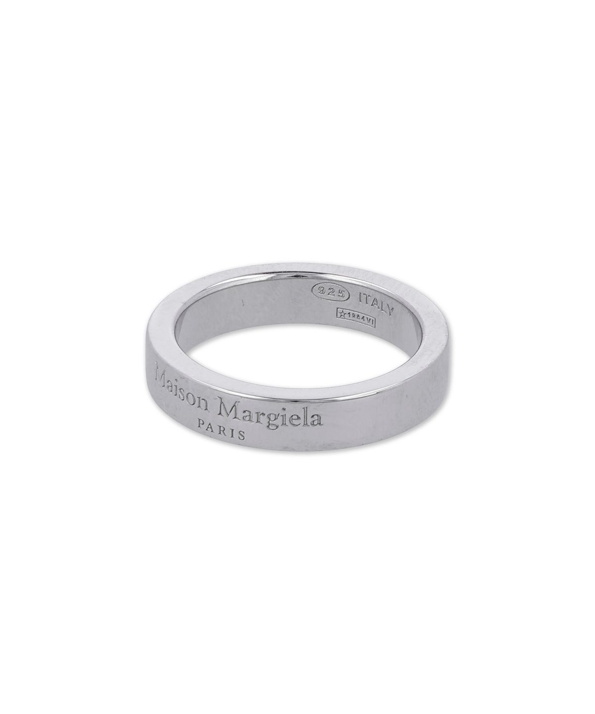 메종 마르지엘라(MAISON MARGIELA) 로고 레퍼런스 4MM 반지 - 실버 / SM1UQ0123P8865102