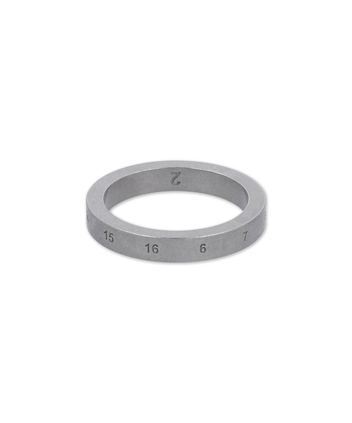 메종 마르지엘라(MAISON MARGIELA) 넘버링 로고 3MM 반지 - 실버 / SM1UQ0127P9246121