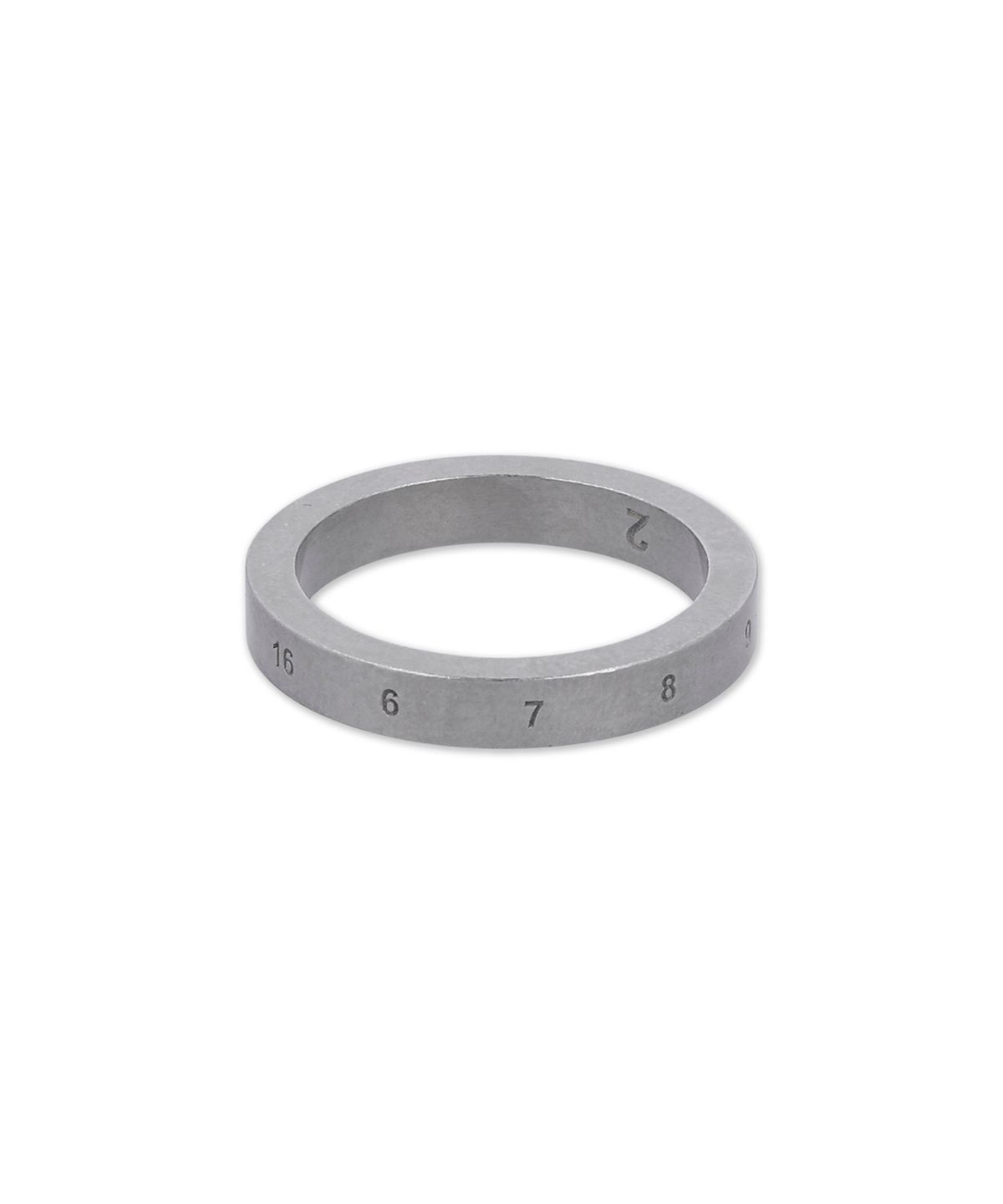 메종 마르지엘라(MAISON MARGIELA) 넘버링 로고 3MM 반지 - 실버 / SM1UQ0127P9246121