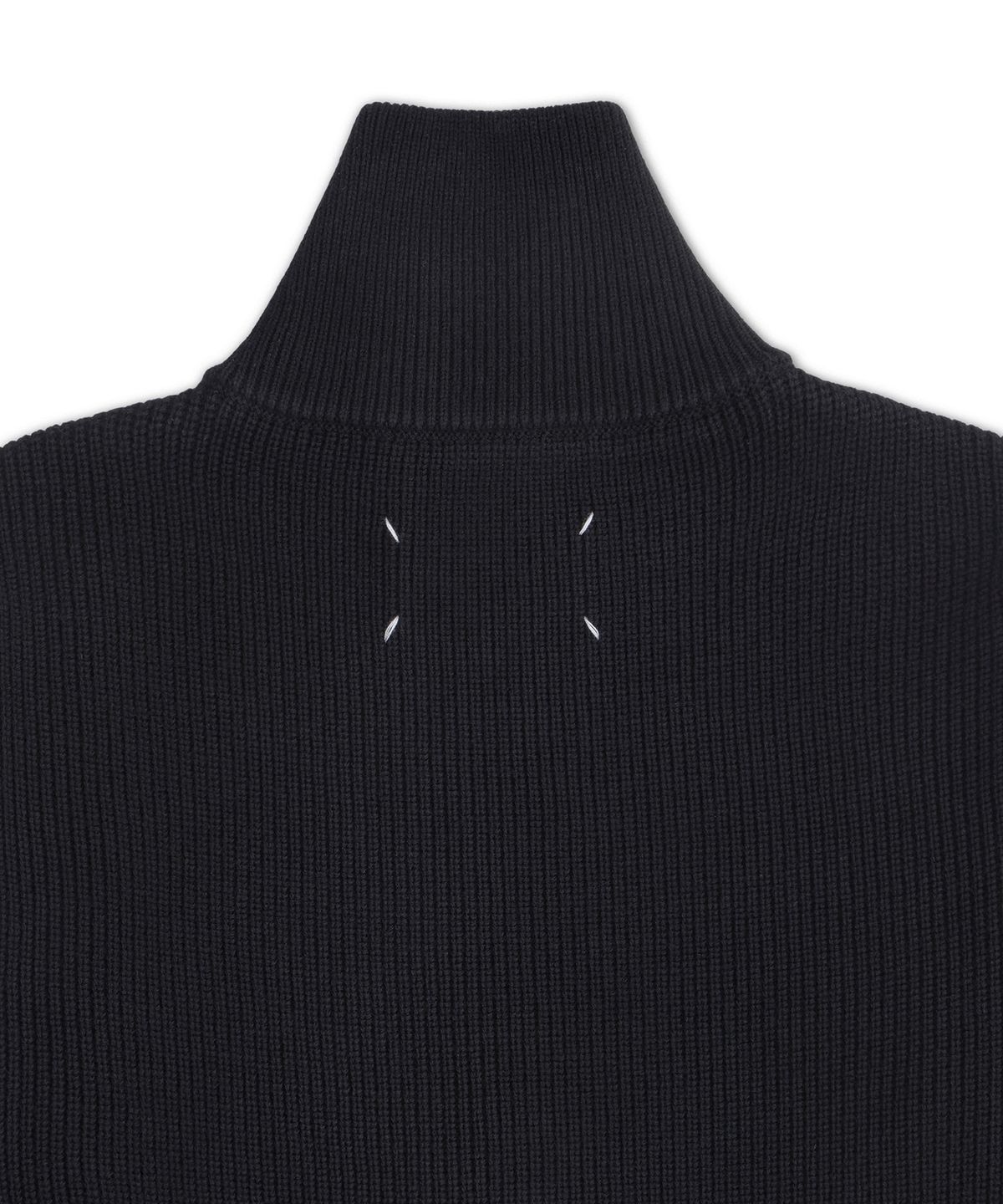 메종 마르지엘라(MAISON MARGIELA) 울 코튼 블렌드 카미옹뇌르 가디건 - 블랙 / S51HP0035S17781900F