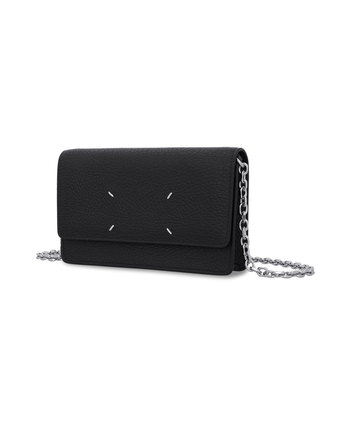 메종 마르지엘라(MAISON MARGIELA) 미디움 4 스티치 체인 지갑 - 블랙 / SA3UI0008P4455T8013