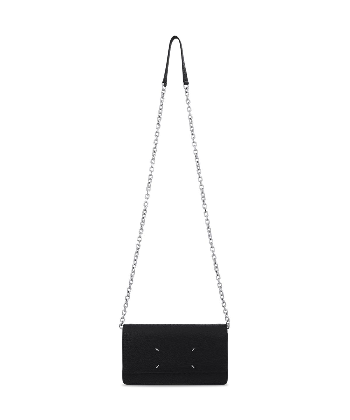 메종 마르지엘라(MAISON MARGIELA) 미디움 4 스티치 체인 지갑 - 블랙 / SA3UI0008P4455T8013
