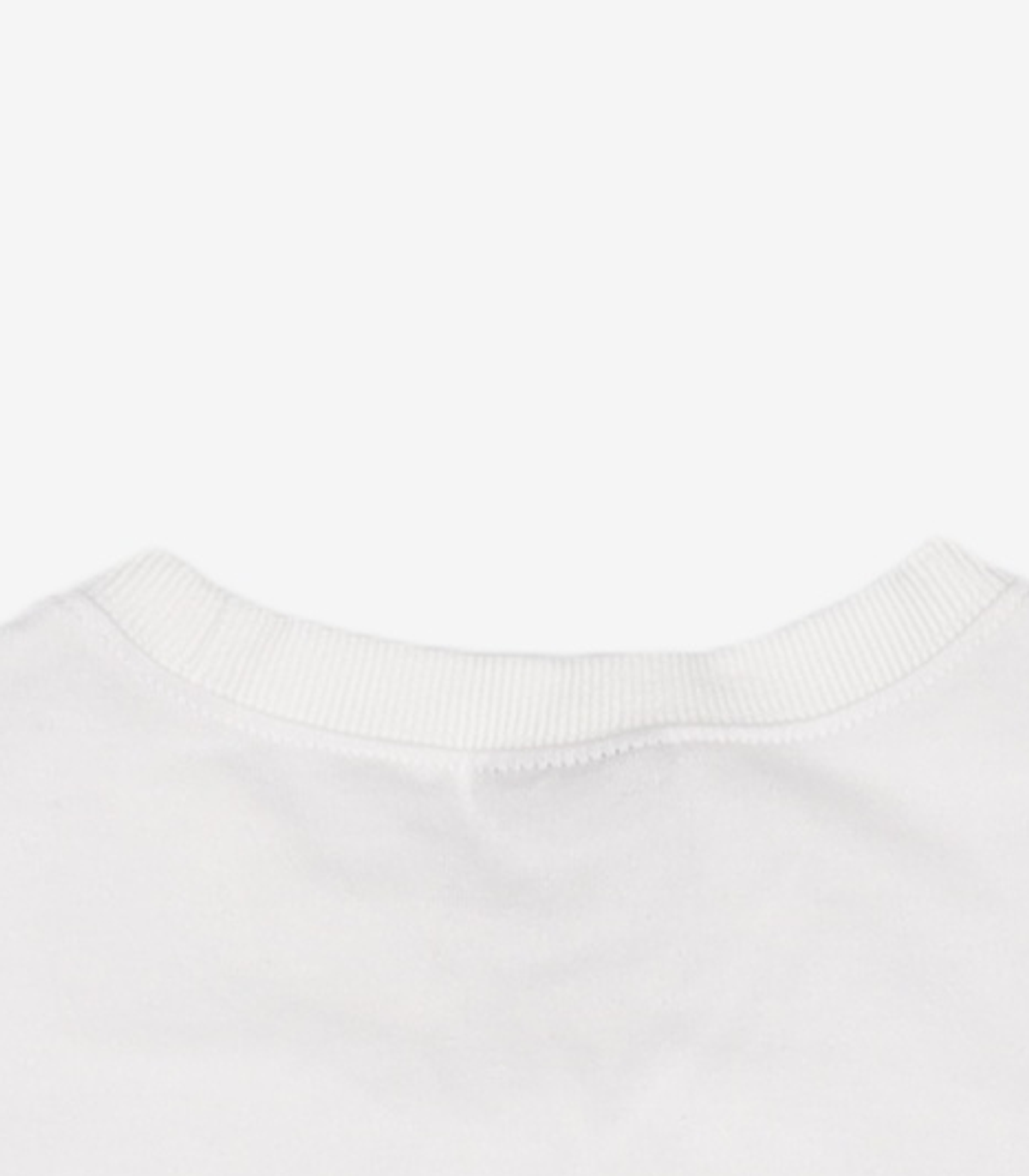 우알롱(WOOALONG) Signature soft slim line T-shirt - WHITE S