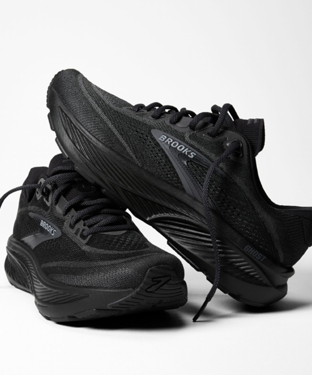 브룩스러닝(BROOKS RUNNING) 남성 고스트 18 엑스트라 와이드 - 블랙 / 1104934E020