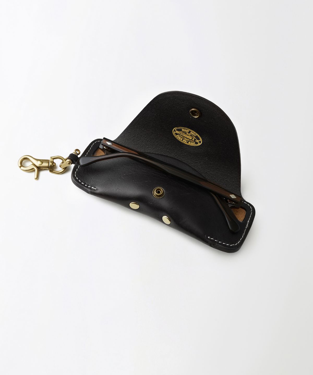 아웃스탠딩(OUTSTANDING) LEATHER GLASSES KEYRING CASE_BLACK