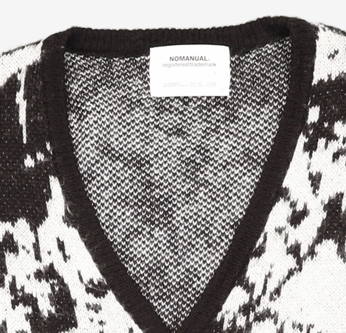 노매뉴얼(NOMANUAL) PPS HAIRY CARDIGAN - BLACK L