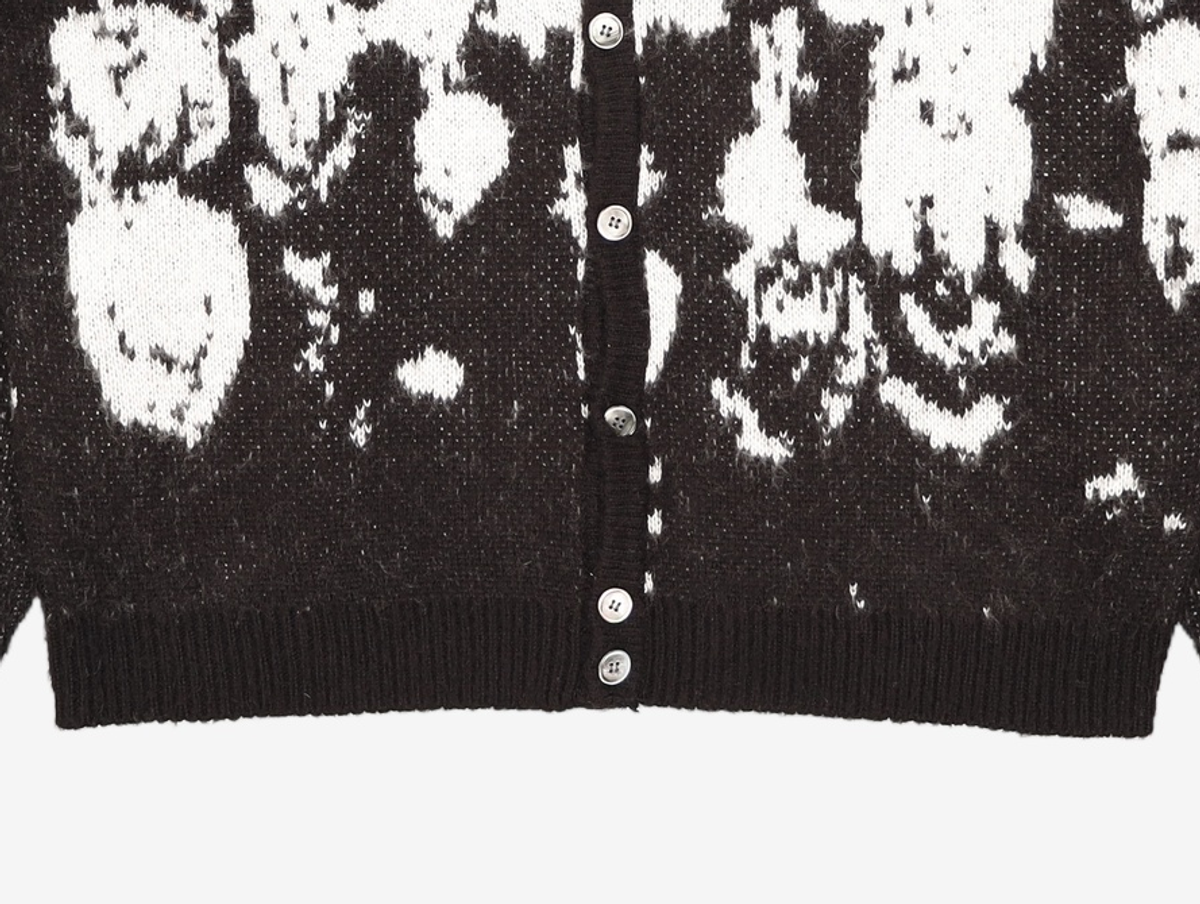 노매뉴얼(NOMANUAL) PPS HAIRY CARDIGAN - BLACK L