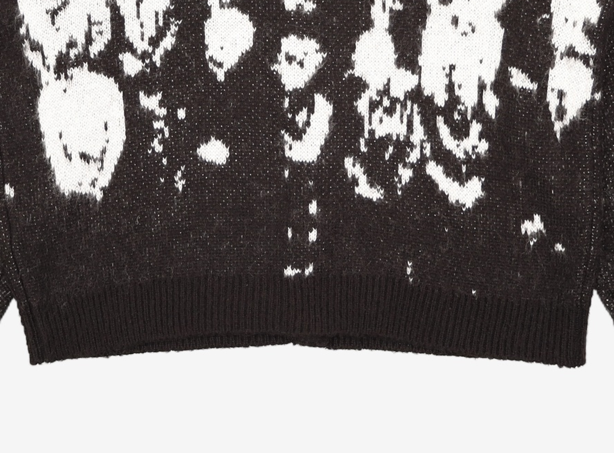 노매뉴얼(NOMANUAL) PPS HAIRY CARDIGAN - BLACK L